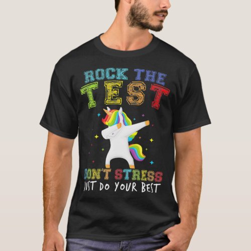 Rock The Test Funny School Professor Teacher Joke  T_Shirt