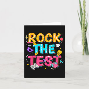 Rock The Test Motivational Testing Day For Teacher Card
