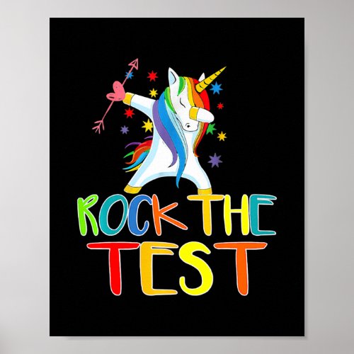 Rock The Test Test Day Teacher Testing Squad Poster