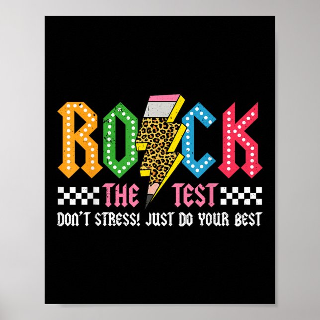 Rock The Test Testing Day Dont Stress Abcd Alphabe Poster (Front)