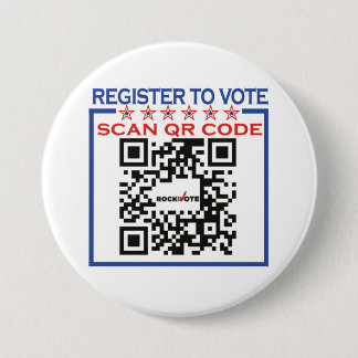 Rock The Vote Round Button, Large, 3 Inch Button
