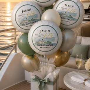 Rock the Yacht 50th Birthday Personalized Balloon