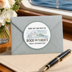 Rock the Yacht Classic Round Sticker