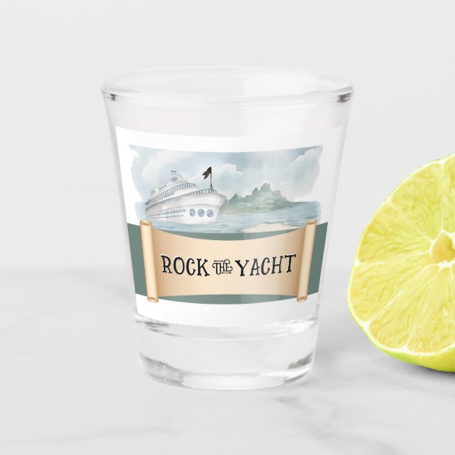 Rock the Yacht Shot Glass Party Favor (Front)