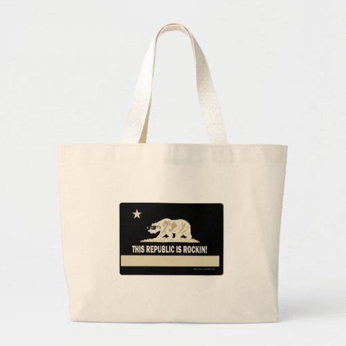 Rock this Republic California Bear Flag Large Tote Bag