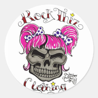 Rock Thiz Clothing & Tattoo Tony Pink Ponytails Classic Round Sticker
