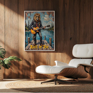 Rock 'Til the Roar: Lakeside Lion Poster