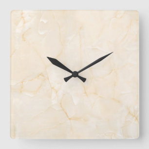 Rock Tile Marble Square Wall Clock