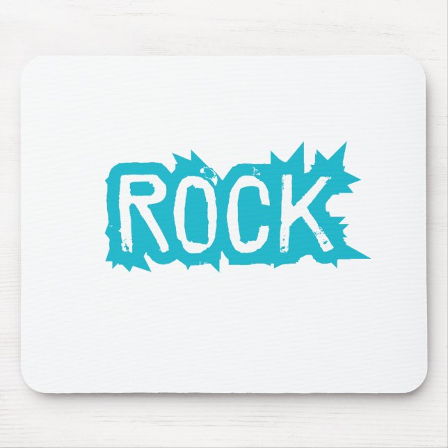 Rock Typography Mouse Pad (Front)