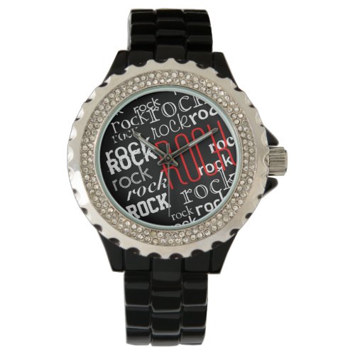 rock typography watch