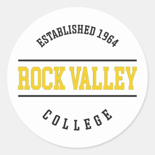 Rock Valley College _ RVC Golden Eagles Classic Round Sticker