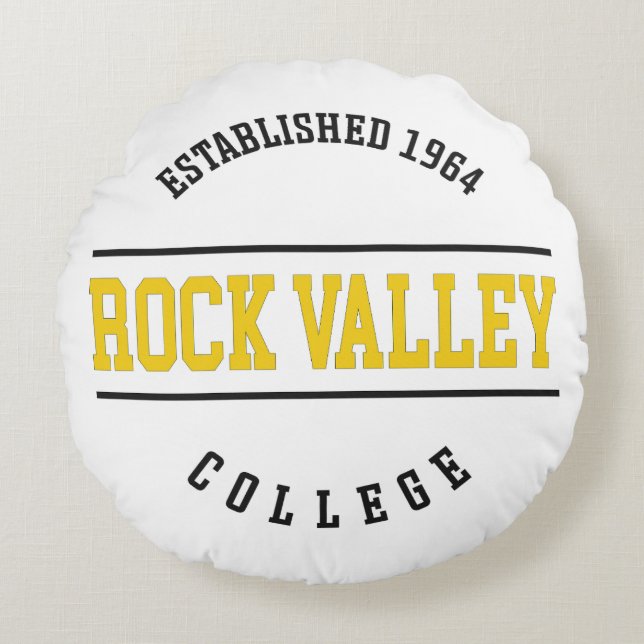 Rock Valley College - RVC Golden Eagles Round Pillow (Front)
