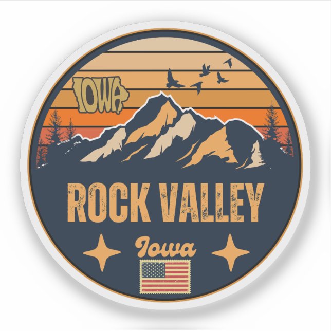 Rock Valley, Iowa Sticker (Front)