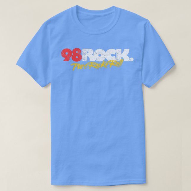 Rock Vintage Retro Distressed T-Shirt (Design Front)