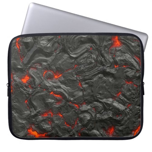 Rock volcanic hot lava burn boil laptop sleeve