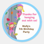 Rock Wall Birthday Party Favor Stickers at Zazzle