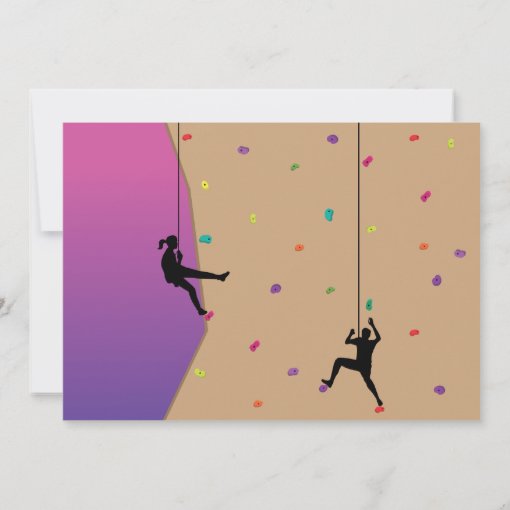 Rock Wall Climbing Birthday Party Photo Invite Zazzle
