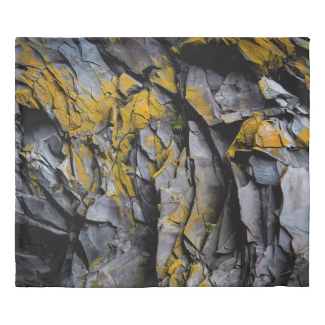 Rock wall crevices geology pattern duvet cover (Front)