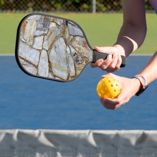 Rock Wall Realistic Texture Photograph Pickleball Paddle