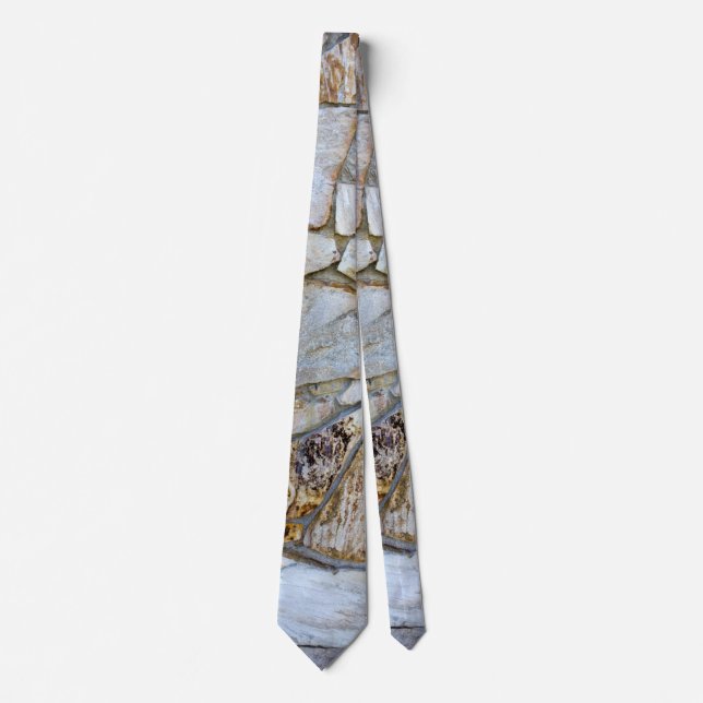 Rock Wall Realistic Texture Photography Neck Tie (Front)