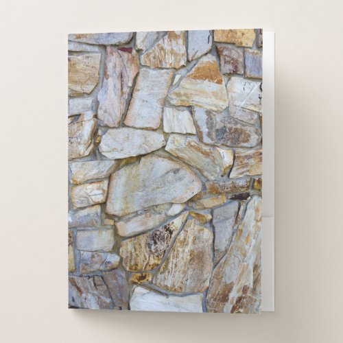 Rock Wall Realistic Texture Photography Pocket Folder