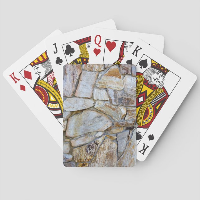 Rock Wall Texture Photo on Cardstock Playing Cards (Back)