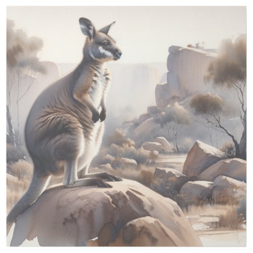 Rock Wallaby in the Outback AREF451 _ Watercolor Gallery Wrap