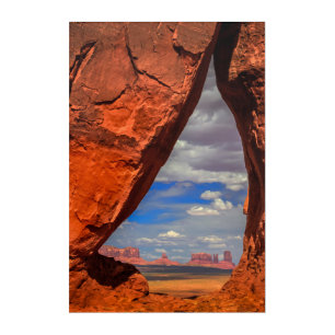 Rock window to Monument Valley, AZ Acrylic Print