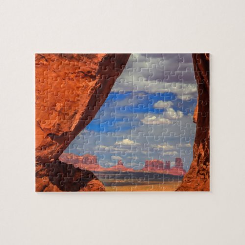 Rock window to Monument Valley AZ Jigsaw Puzzle