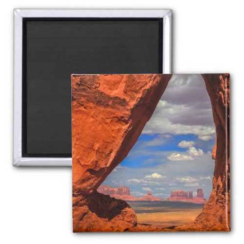 Rock window to Monument Valley AZ Magnet