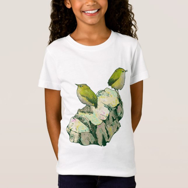 Rock Wren birds New Zealand T-Shirt (Front)