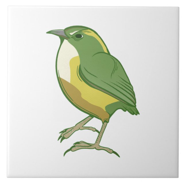 Rock Wren New Zealand Bird Ceramic Tile (Front)