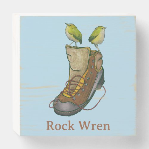 Rock Wren Tuke Wooden Box Sign