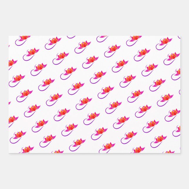 Rock Yoga Queen Lotus Wrapping Paper Sheets (Front)