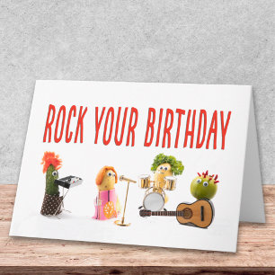 Rock your Birthday Vegan Music Lover Rock Music Card