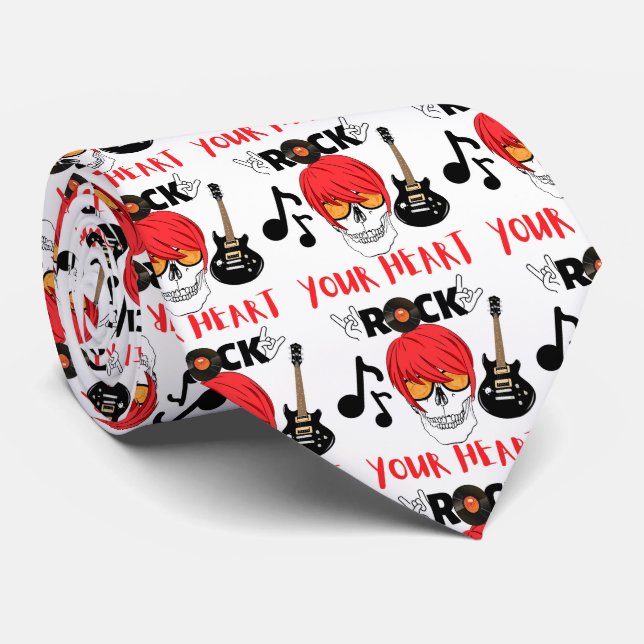 ROCK YOUR HEART NECK TIE (Rolled)