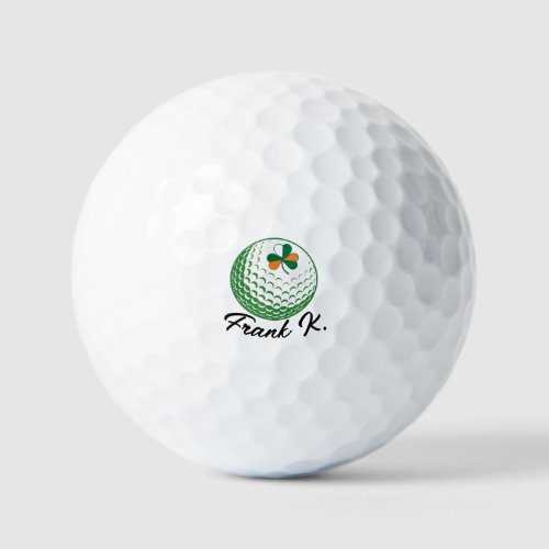 Rock Your Irish Vibes Irish Flag Shamrock Design Golf Balls