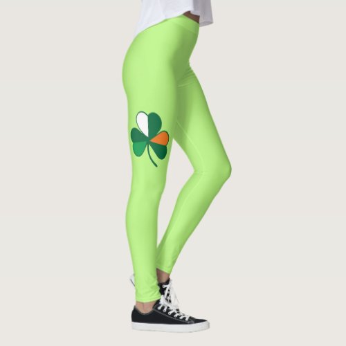 Rock Your Irish Vibes Luck of Irish Flag Colors  Leggings