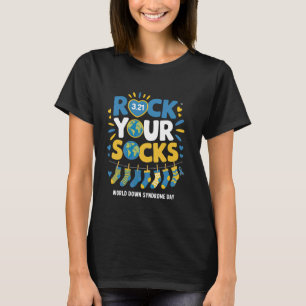 Rock Your Socks World Down Syndrome Day Awareness T-Shirt