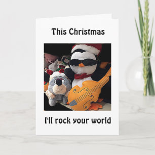 ROCK YOUR WORLD THIS CHRISTMAS-LOVE CARD PENGUIN