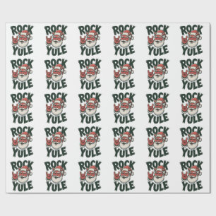 Rock Yule Santa Devil Horns Yule krampus  Wrapping Paper
