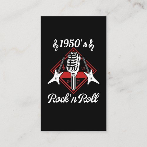 Rockabilly 50s Rock and Roll Music Business Card