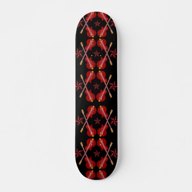 Rockabilly Argyle Skateboard Deck (Front)