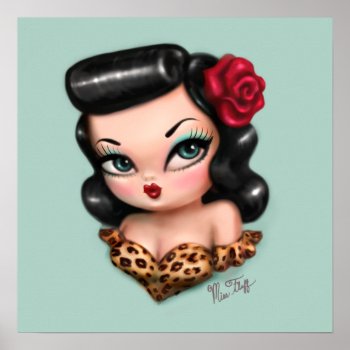 Rockabilly Baby Doll Poster by FluffShop at Zazzle