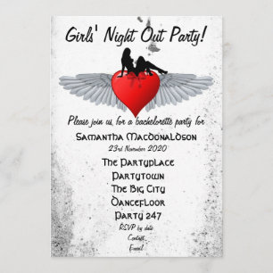 Rockabilly bachelorette party invitation