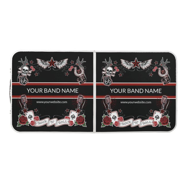 Rockabilly Band Merch Table Rock Tattoo Music Gig (Top)