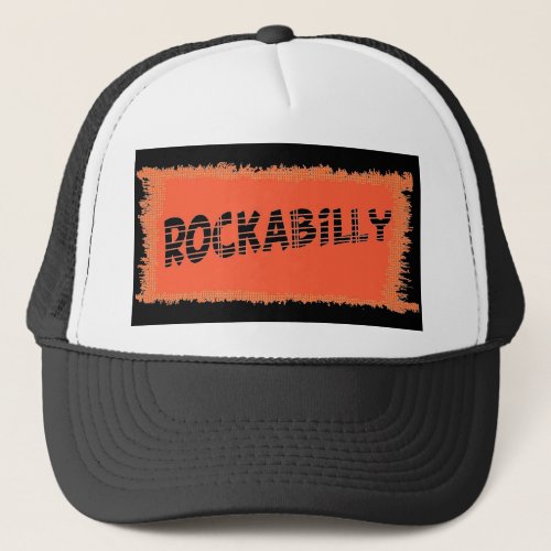 RockaBilly black ripped black trucker hat