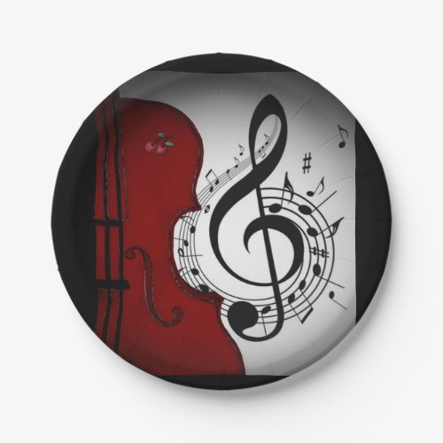 ROCKABILLY CELLOVIOLIN MUSIC PARTY PLATE