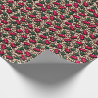 Retro Red and Turquoise Jumbo Dots Wrapping Paper