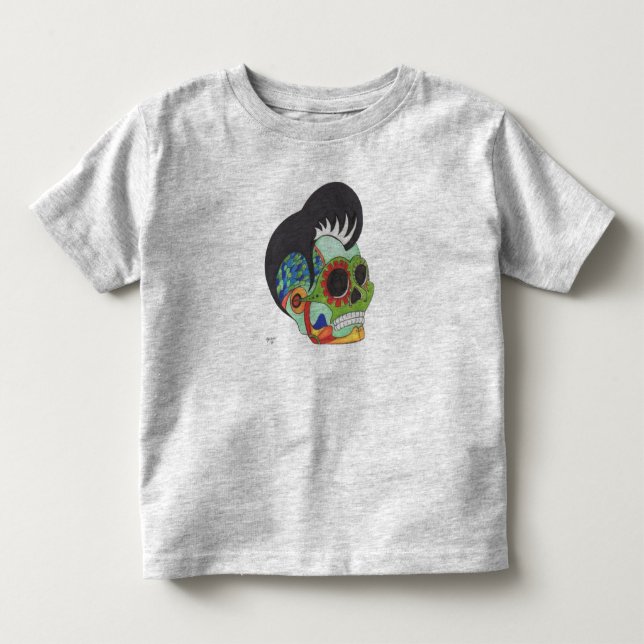 Rockabilly Day of the Dead Toddler T-shirt (Front)